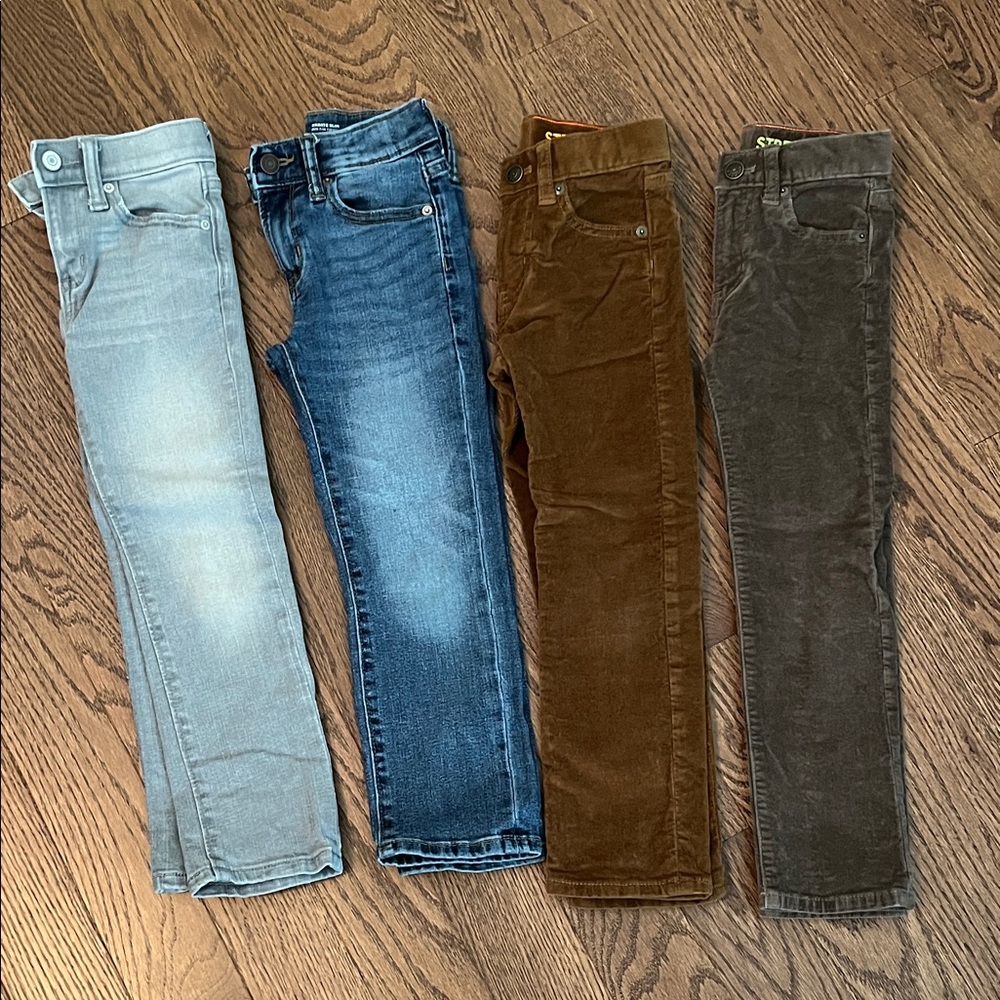 JCrew / Old Navy Kids Denim and Corduroy Pants Set Sz 5